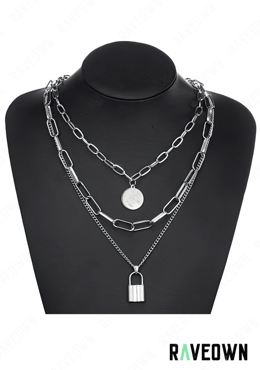 Collier Multi Chaîne & Cadenas | Nektra