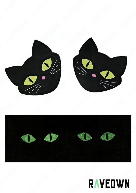Cache Tétons Chat Yeux Vert | Sticky Boobs