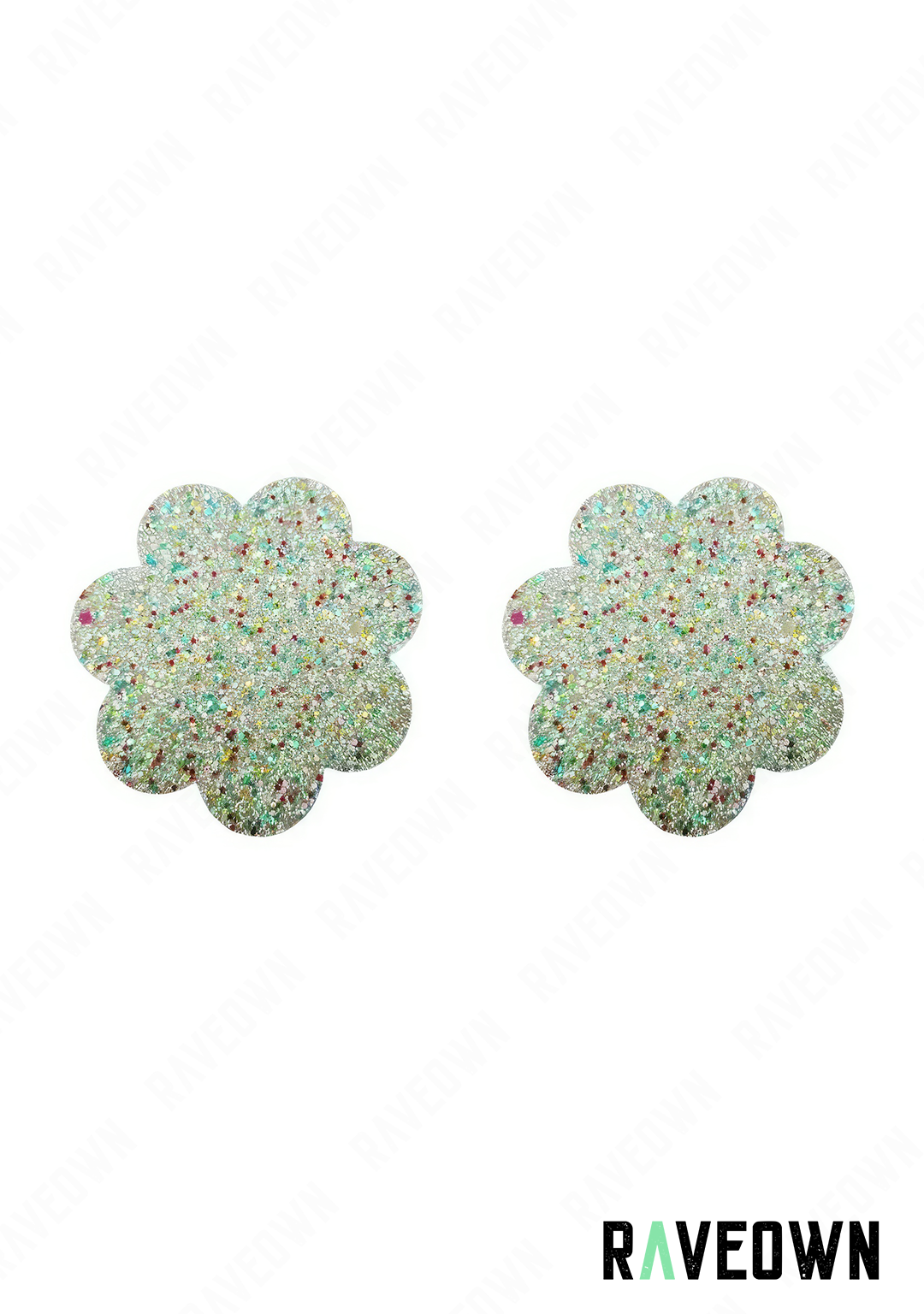 Cache Tétons Fleur Paillette Phospho | Sticky Boobs