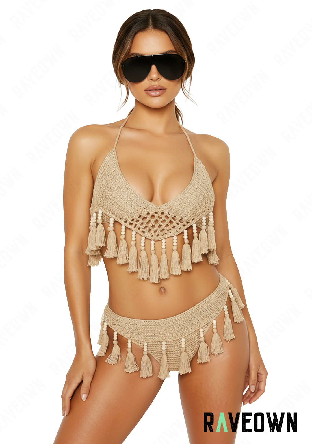 Bikini Chic au Crochet Pompons | Hippie BOHO