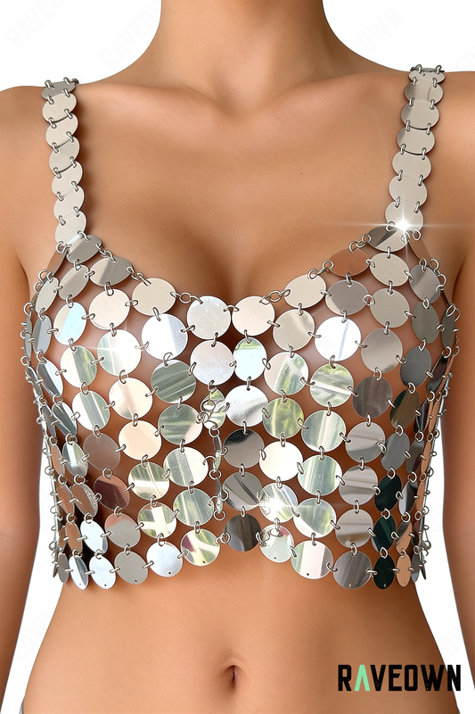 Top Sequin Argent | Nektra