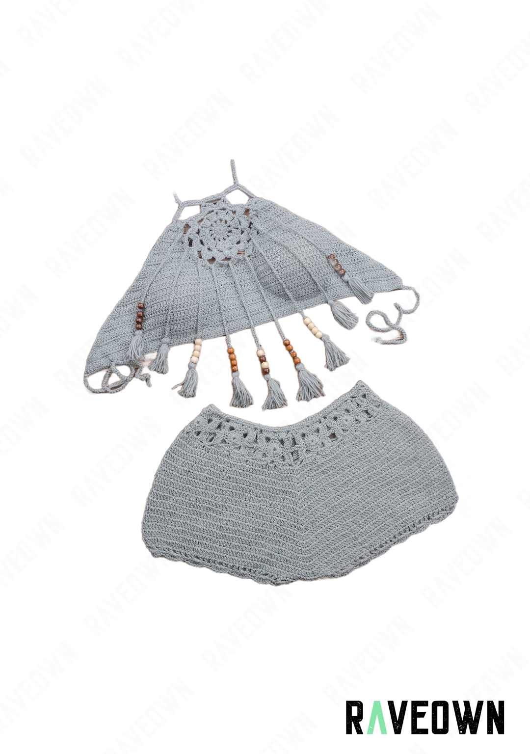 Haut & Short Crochet avec Pompons | Hippie BOHO