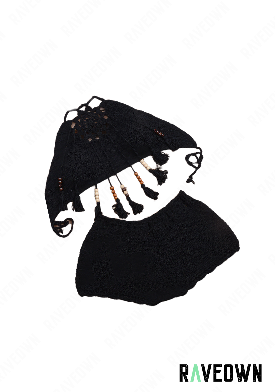 Haut & Short Crochet avec Pompons | Hippie BOHO