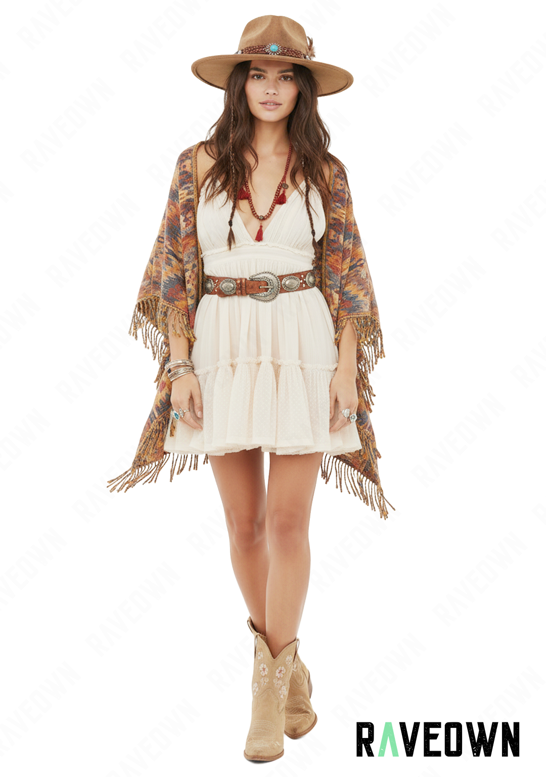 Robe à Volant Courte | BOHO Wild West