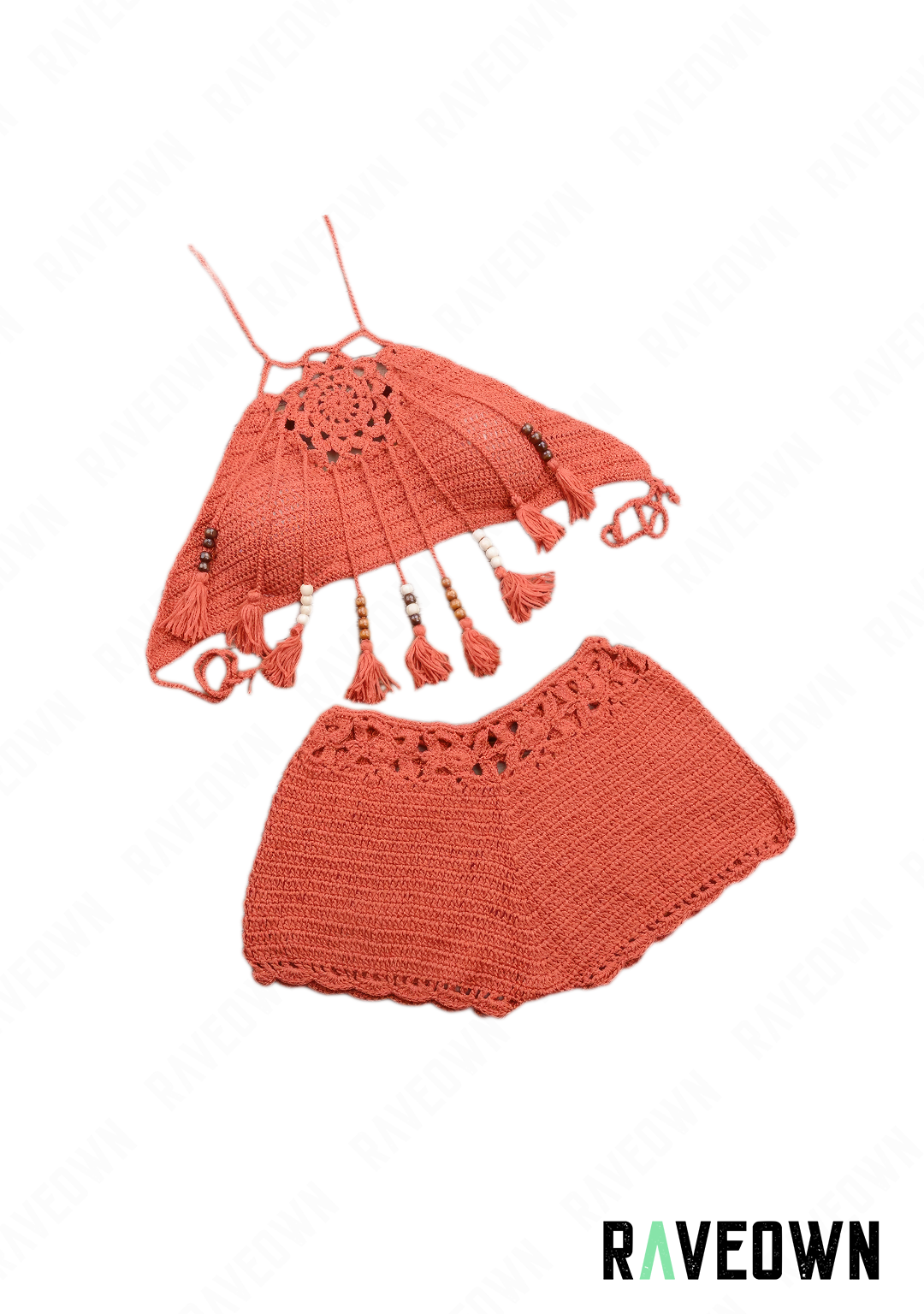 Haut & Short Crochet avec Pompons | Hippie BOHO