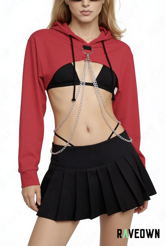 Crop Top à Capuche avec Chaînes | Berliner