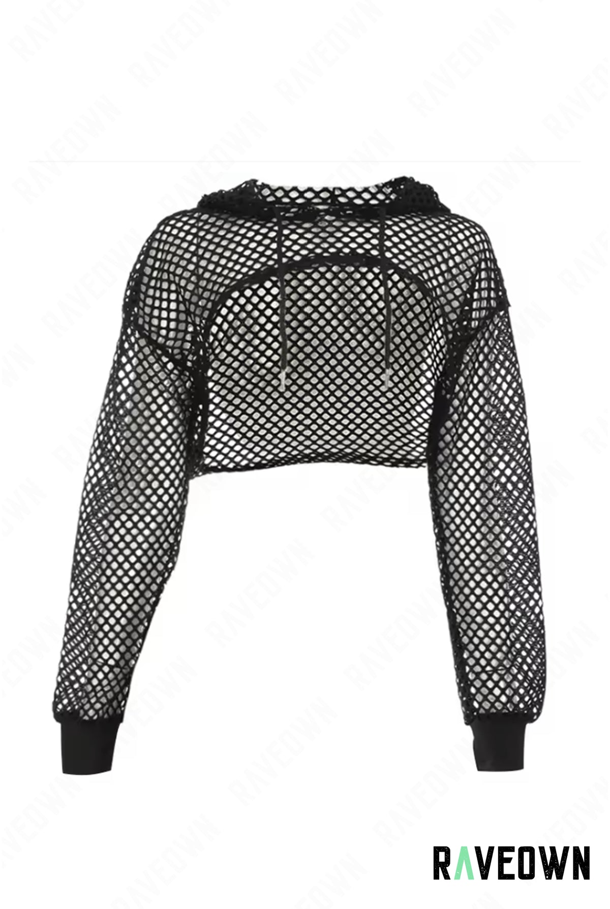Crop Top Résille à Capuche | Berliner