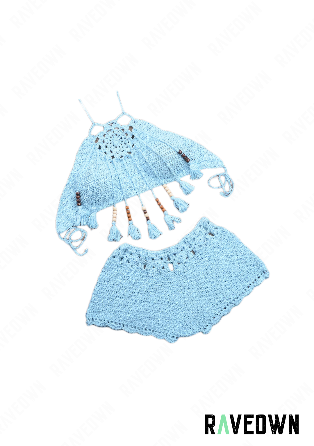 Haut & Short Crochet avec Pompons | Hippie BOHO