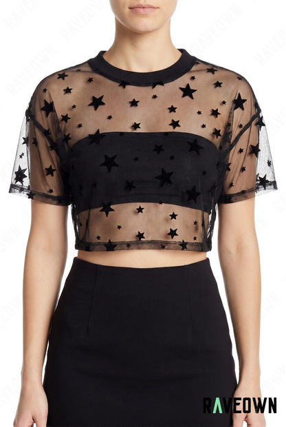Crop Top Femme Étoiles | RÆVA