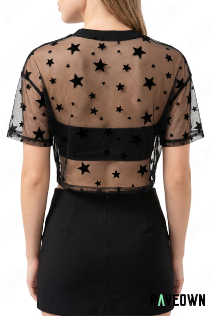 Crop Top Femme Étoiles | RÆVA