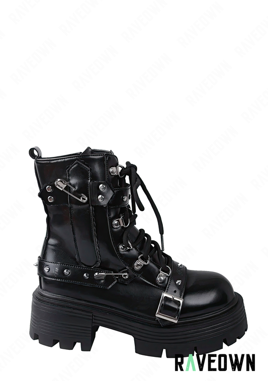 Bottines Noires Épingles | G.Rave