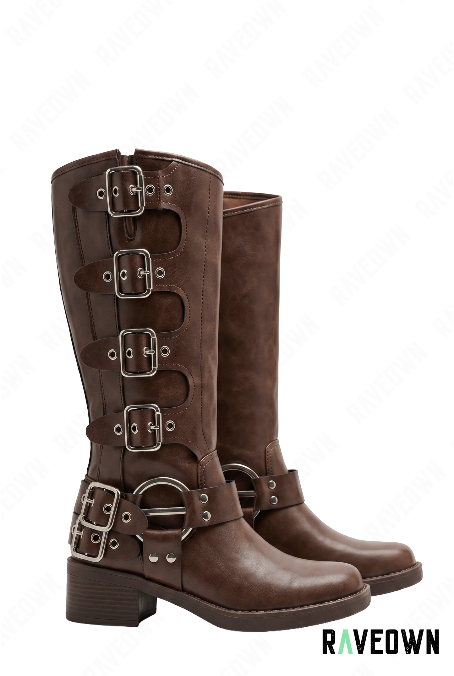Bottes Western Femme – Moto Cuir Boucles | RÆVA