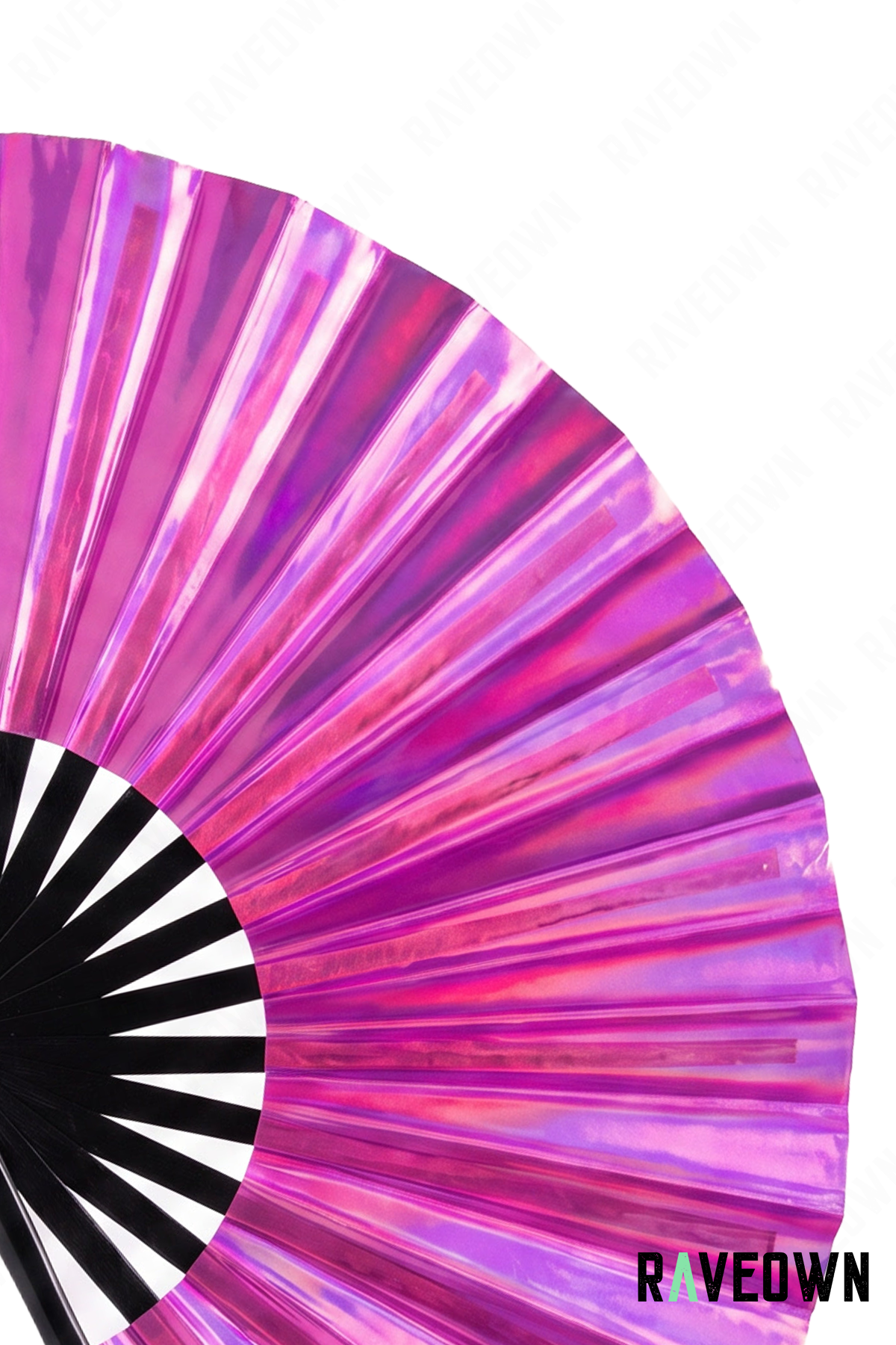 Éventail Rose Fuchsia Holographique