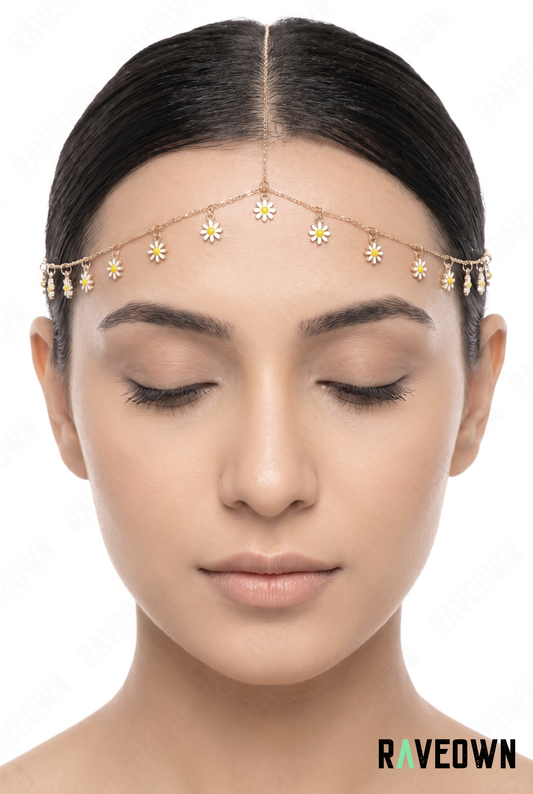 Accessoire Cheveux Bohème – Chaîne Flocons | Maüra