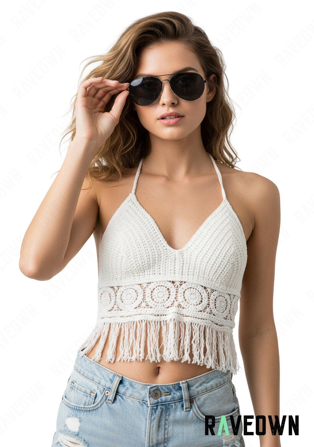 Top femme Crochet à Franges | Hippie BOHO