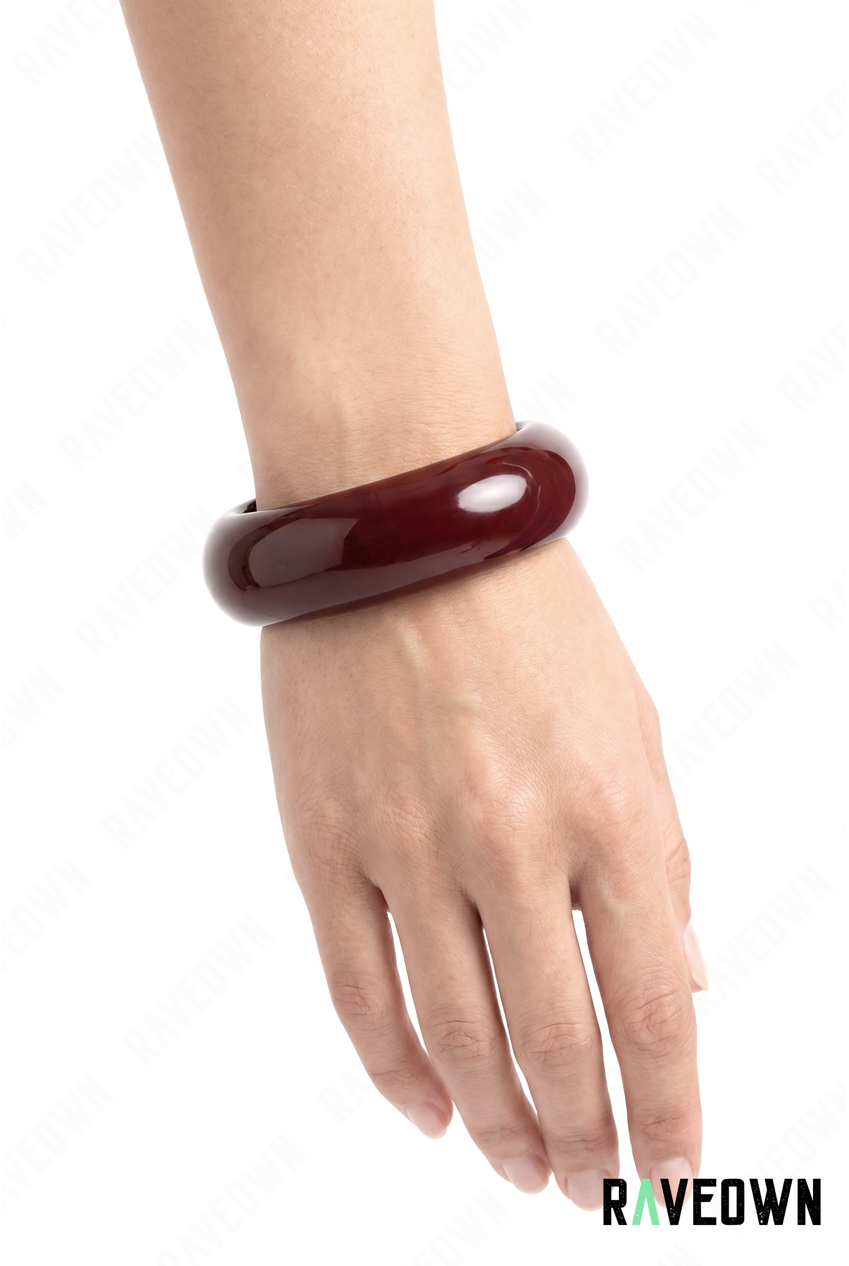 Bracelet Jonc Femme Rouge Marron