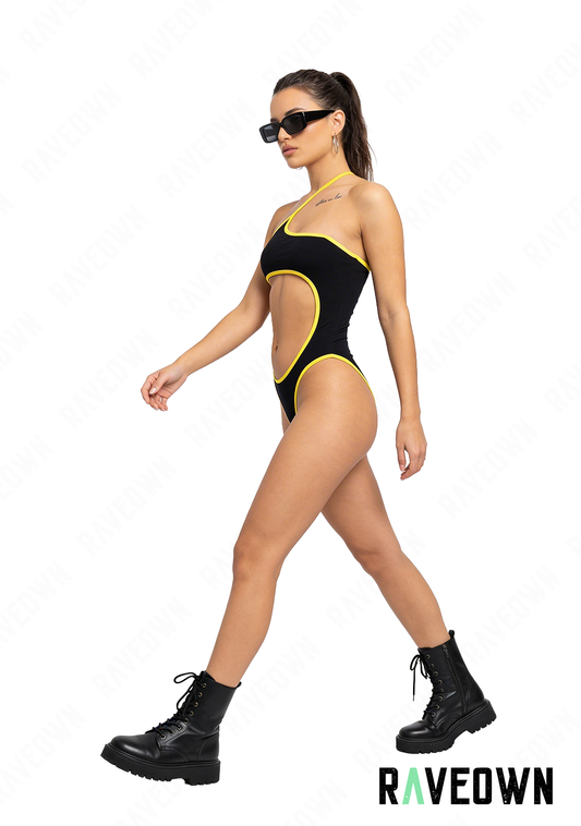 Body Éclair Noir et Jaune | GoRave