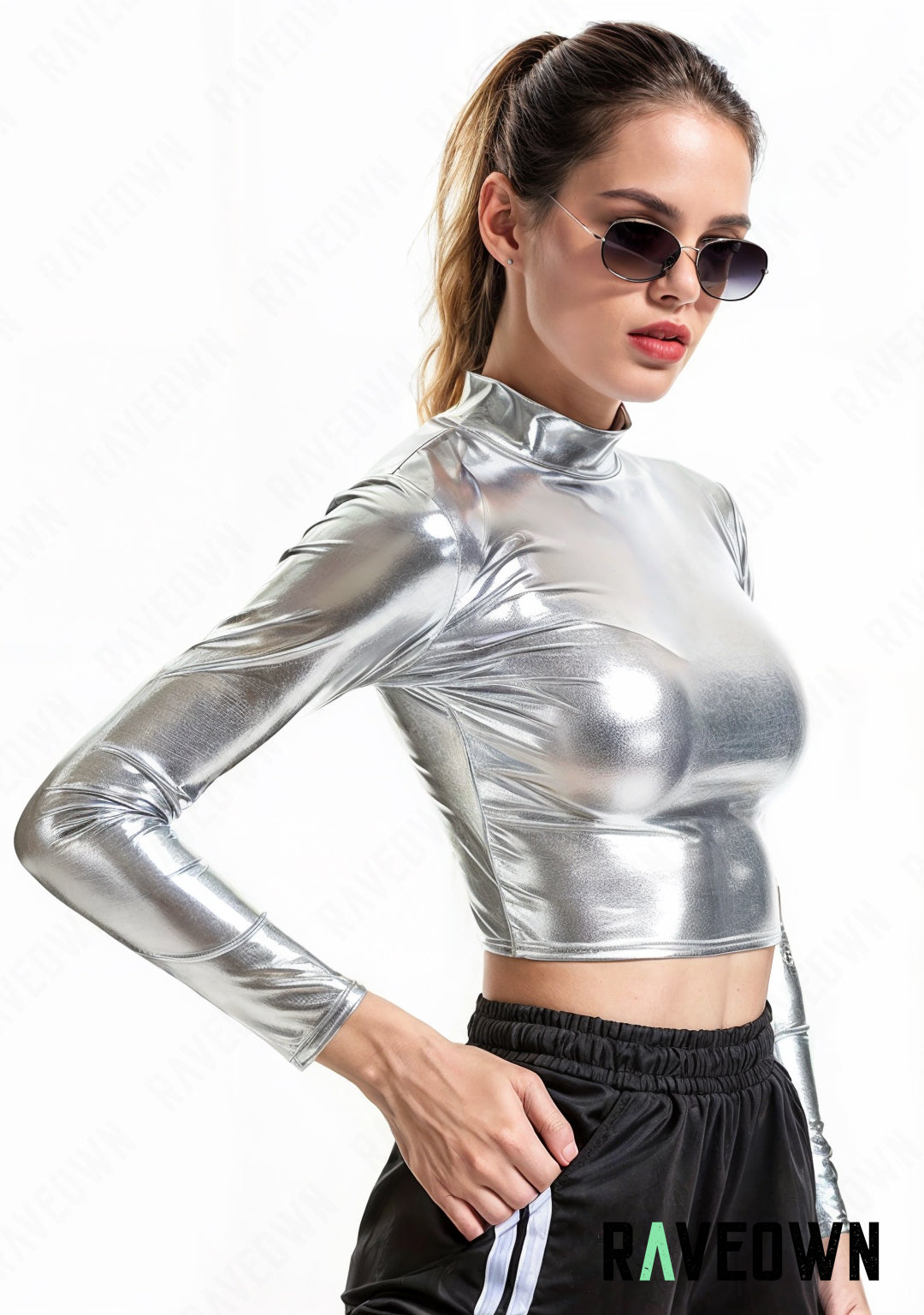 Crop Top Manches longues | MOON SILVER