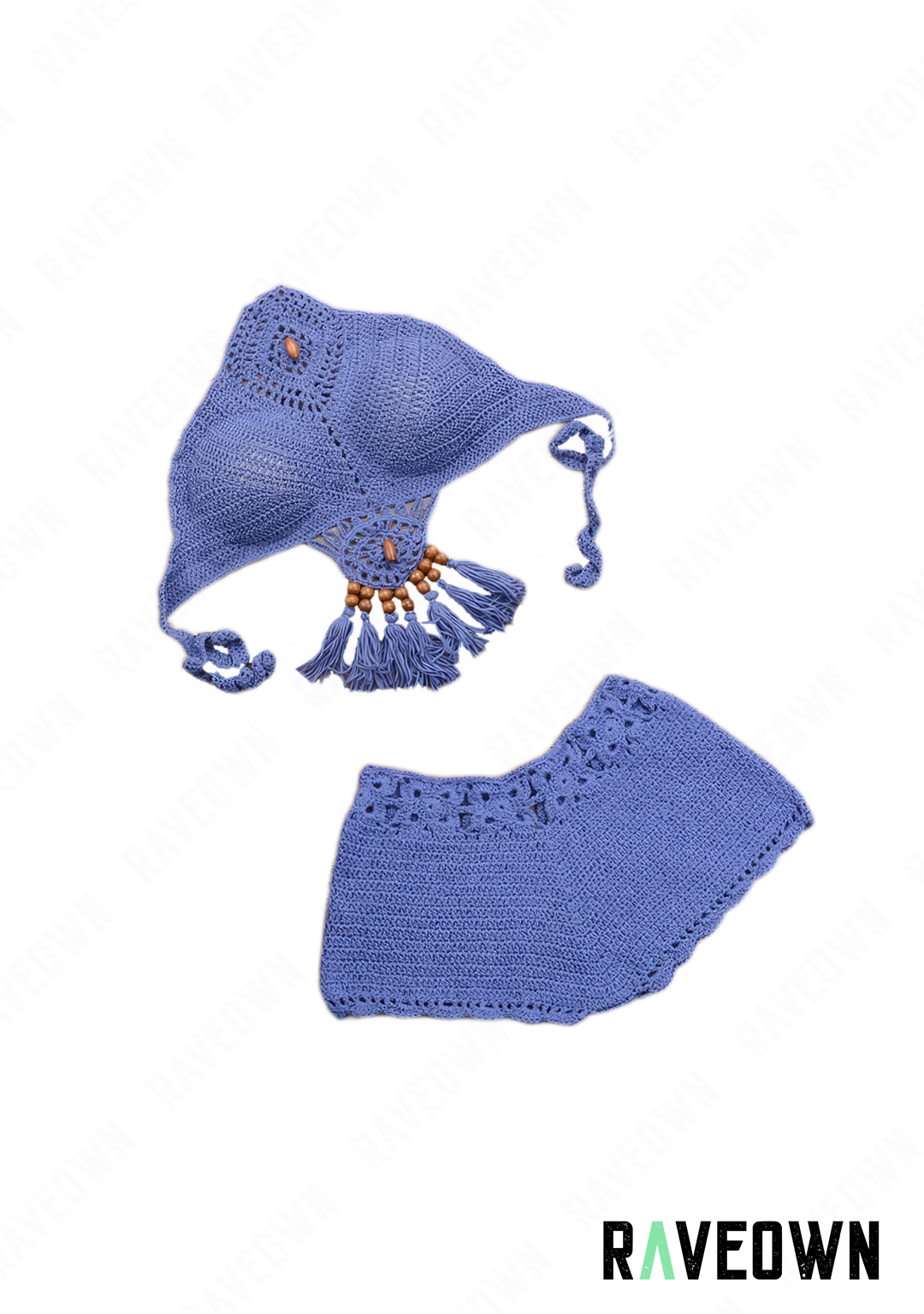 Crop Top & Mini Short Crochet | Hippie BOHO