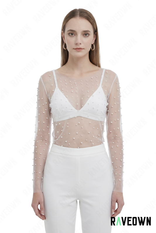 Top Manches Longues Strass | Ethereal Shine