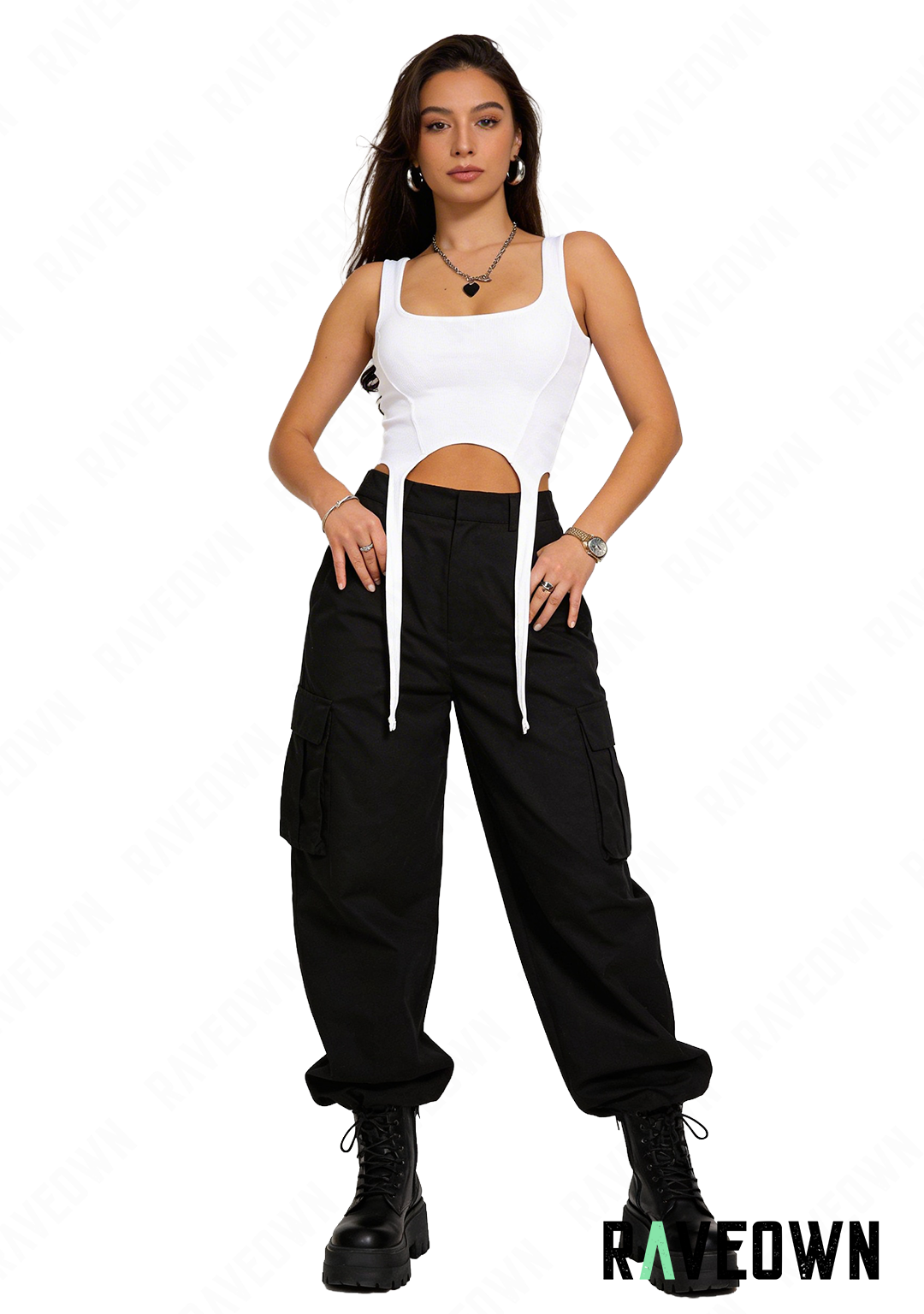 Haut Sans Manches à Frange | GoRave