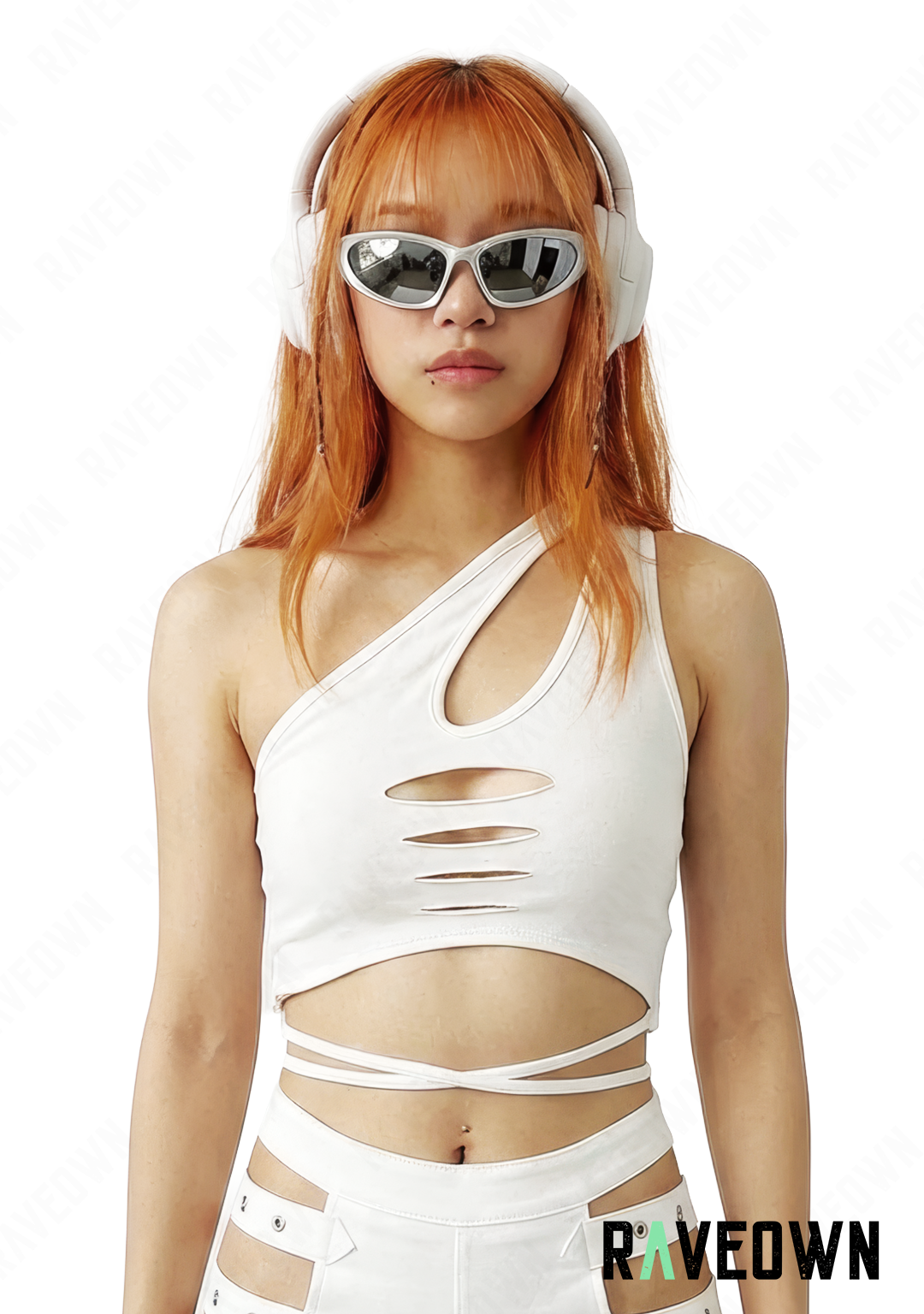 Crop Top Blanc Y2k | CLEARITY