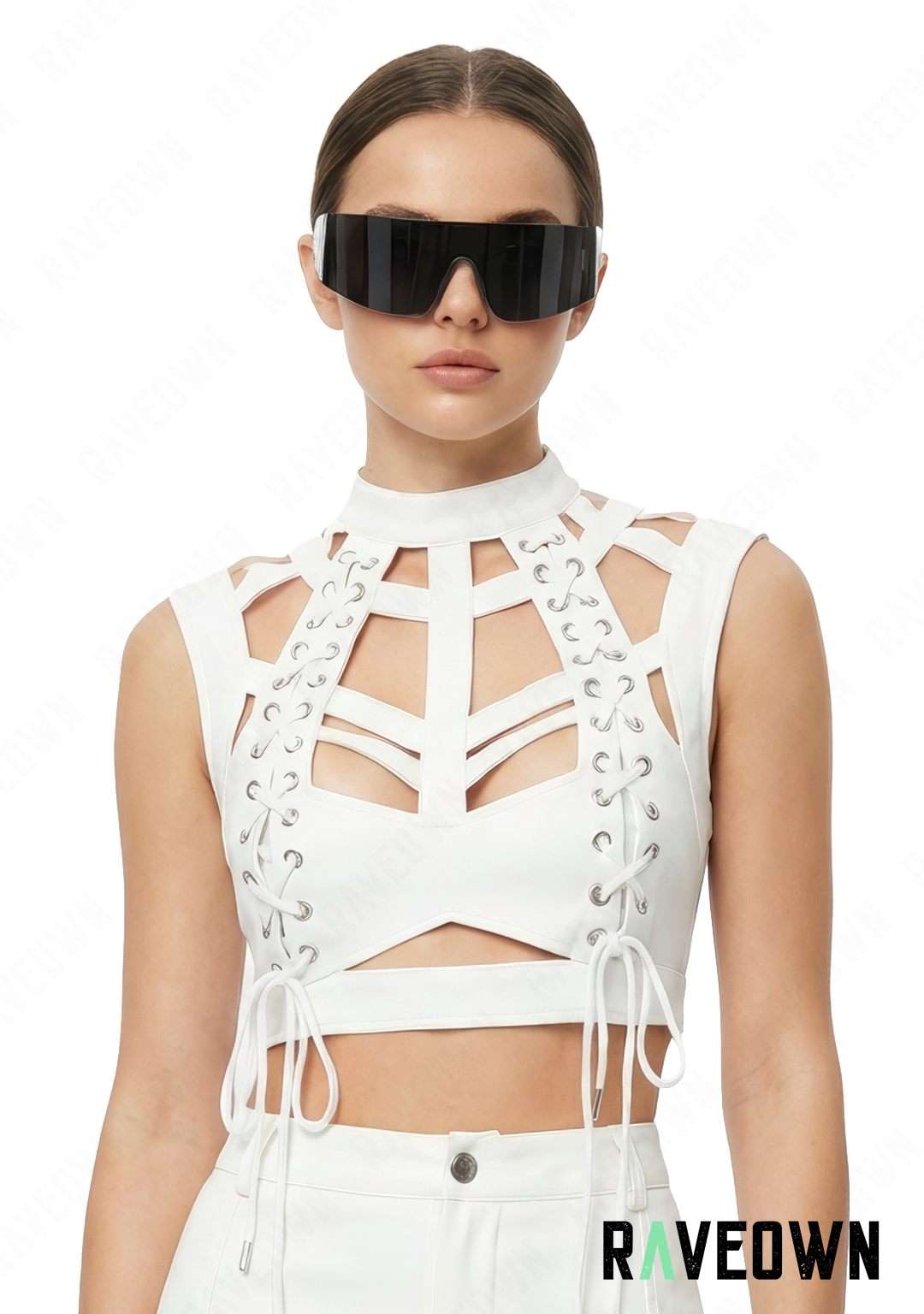 Haut Blanc à Lacets | CLEARITY