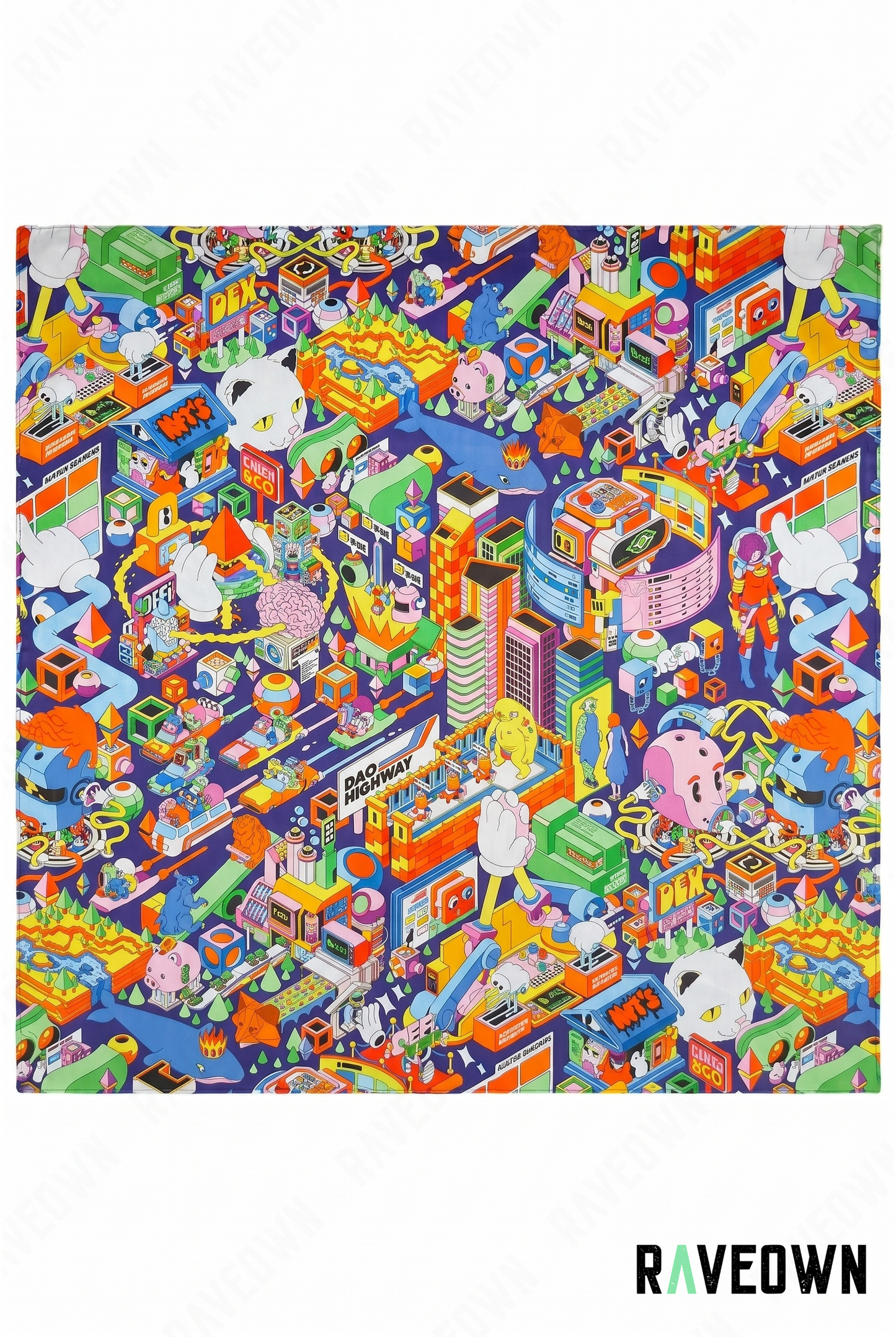 Bandana Année 2000 – Ville Pop Art | Solvaï
