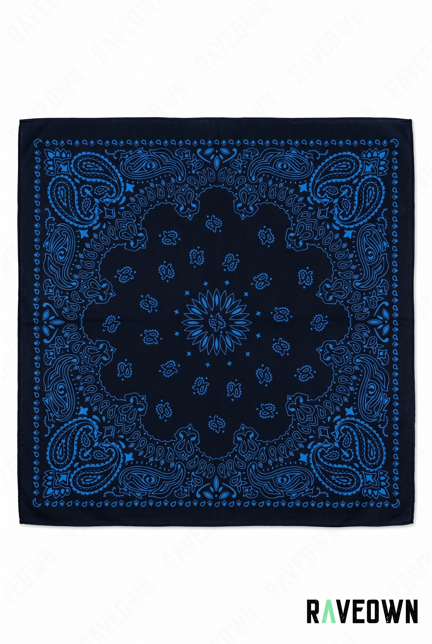 Foulard Bandana Noir – Paisley Classique | Terra Boho