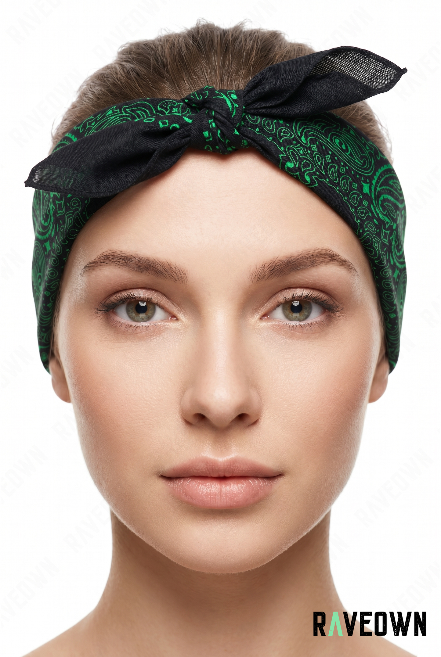 Foulard Bandana Noir – Paisley Classique | Terra Boho