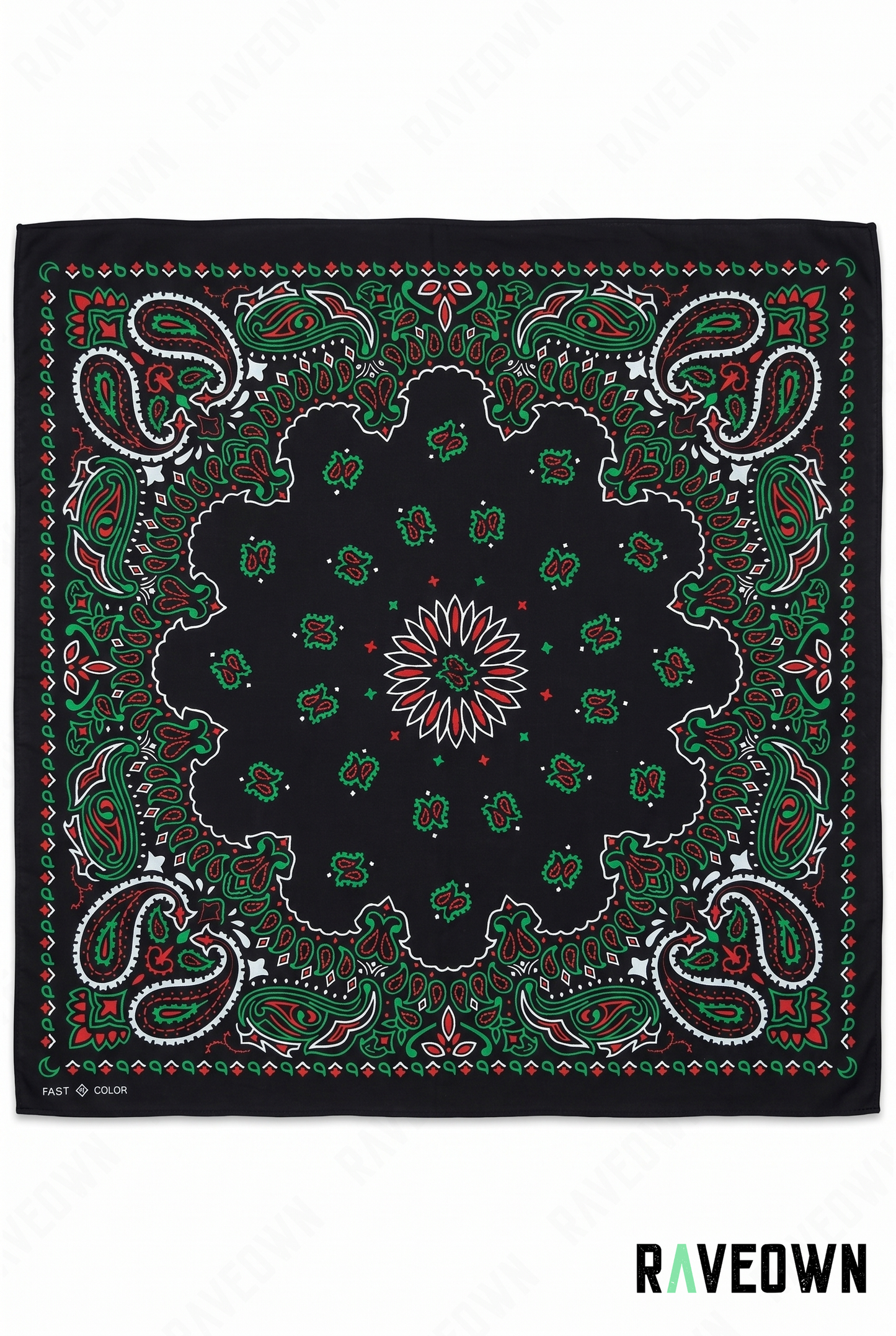 Foulard Bandana – Paisley Fond Uni | Lunaï