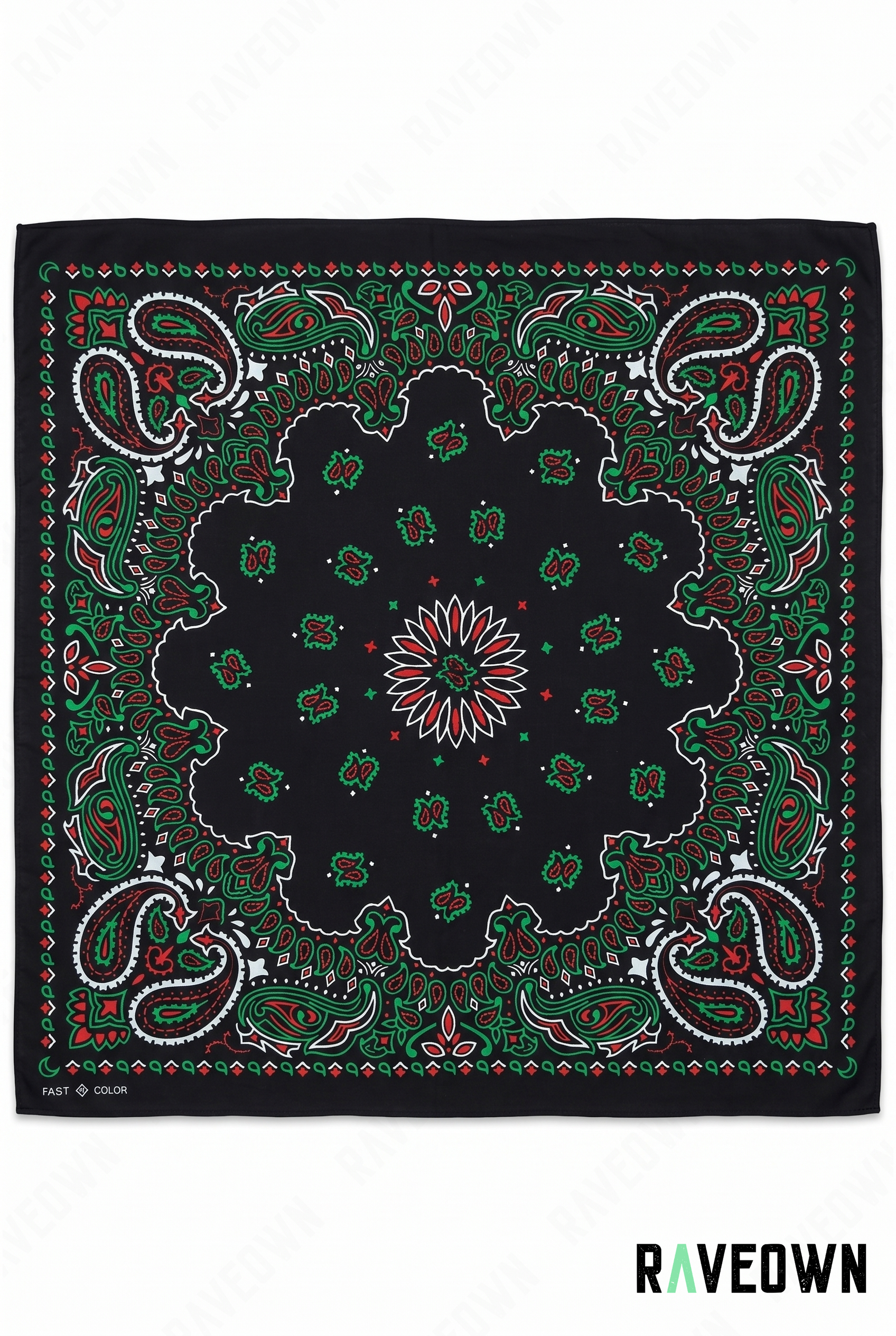 Foulard Bandana – Paisley Fond Uni | Lunaï