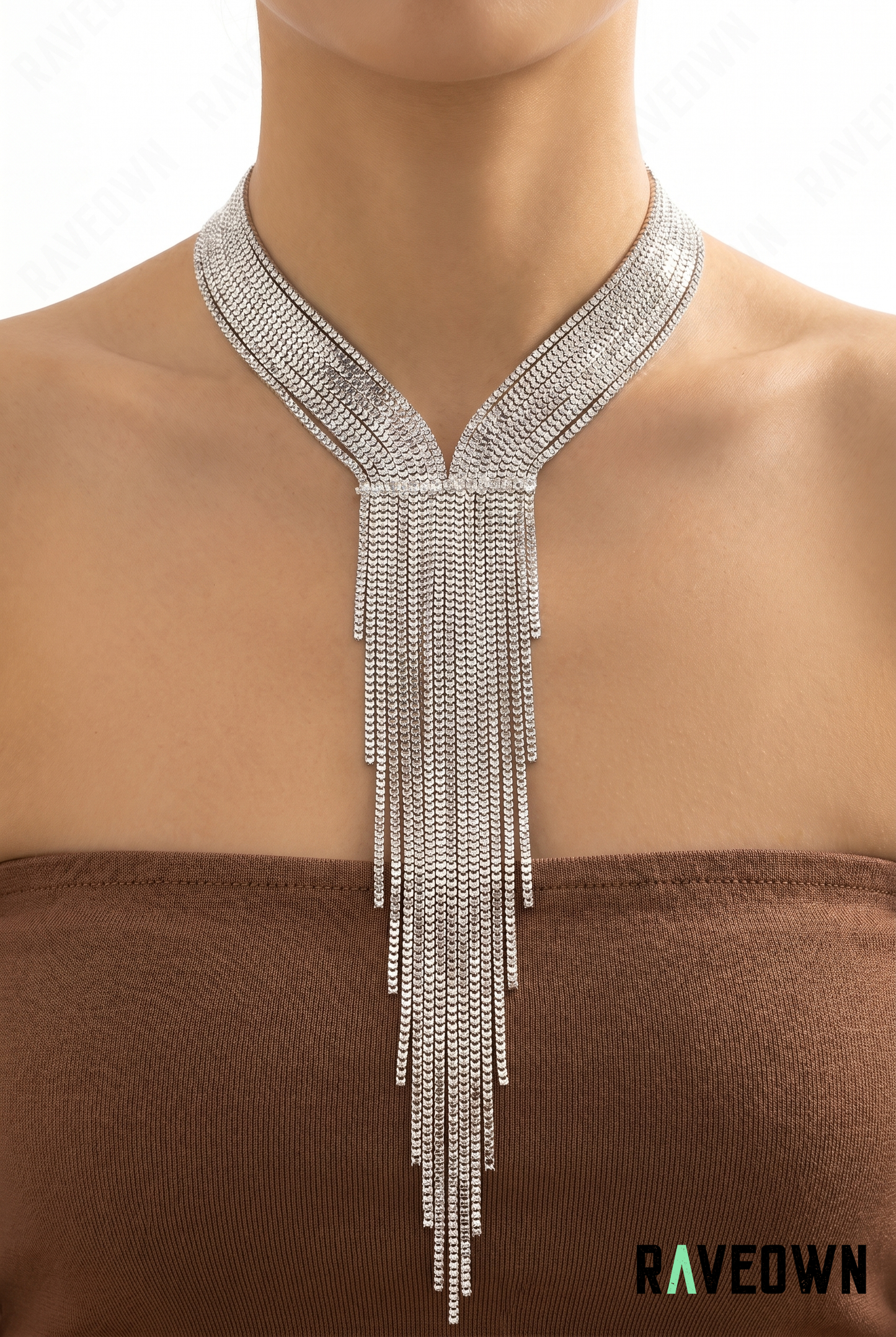 Collier Cravate Femme Argenté | Nektra