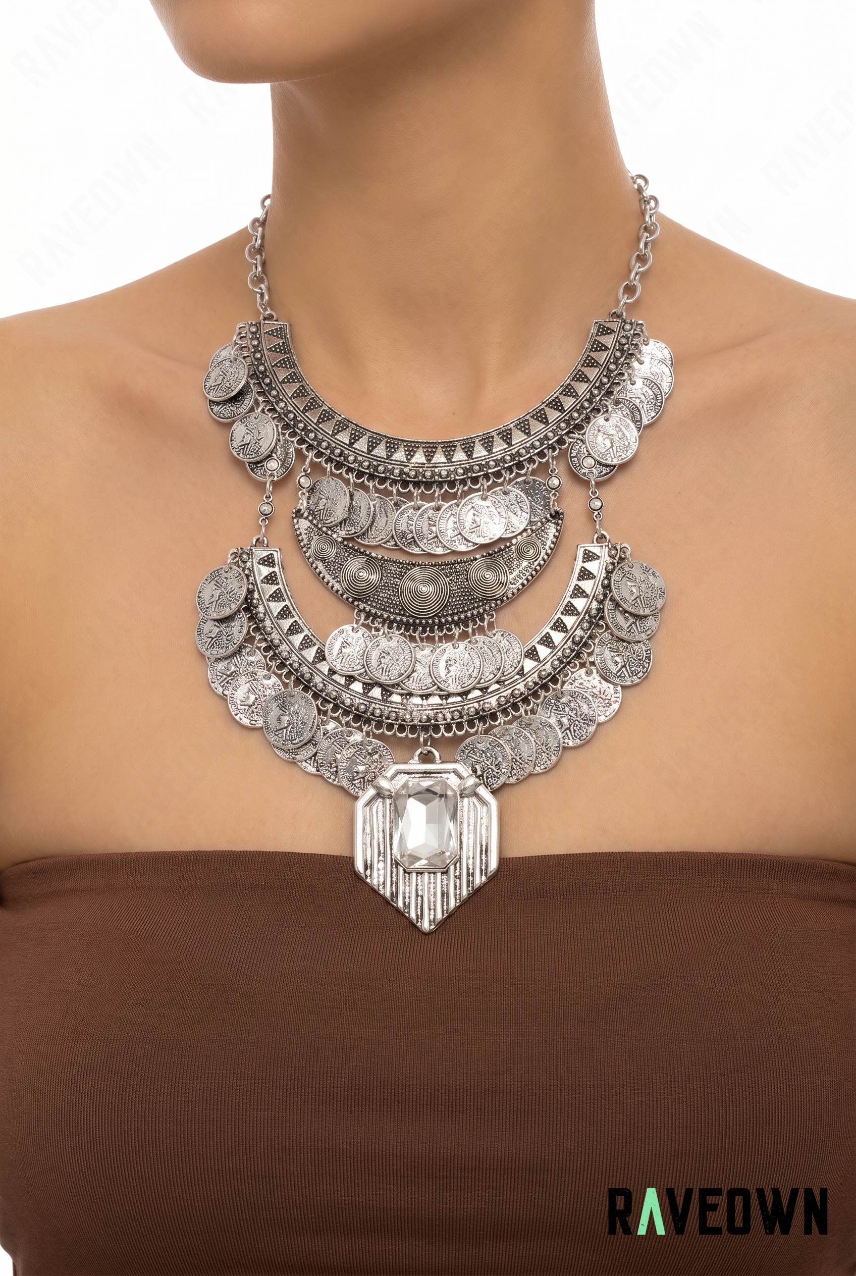 Collier Plastron Argent | Hippie Boho
