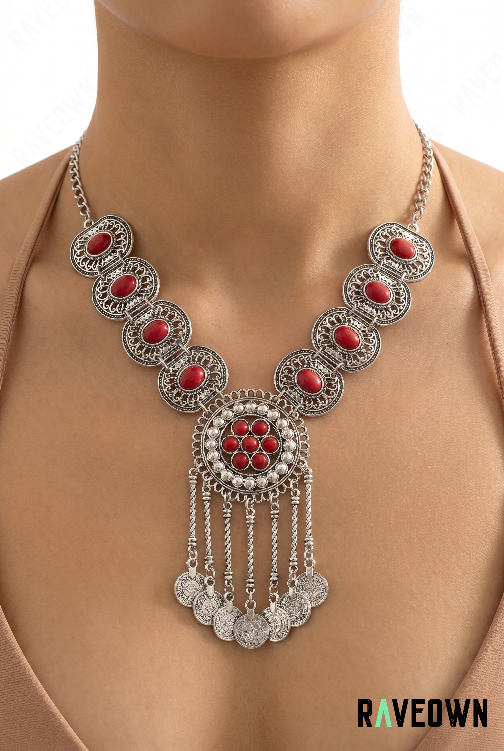 Collier Ethnique Chic Argent | RÆVEN