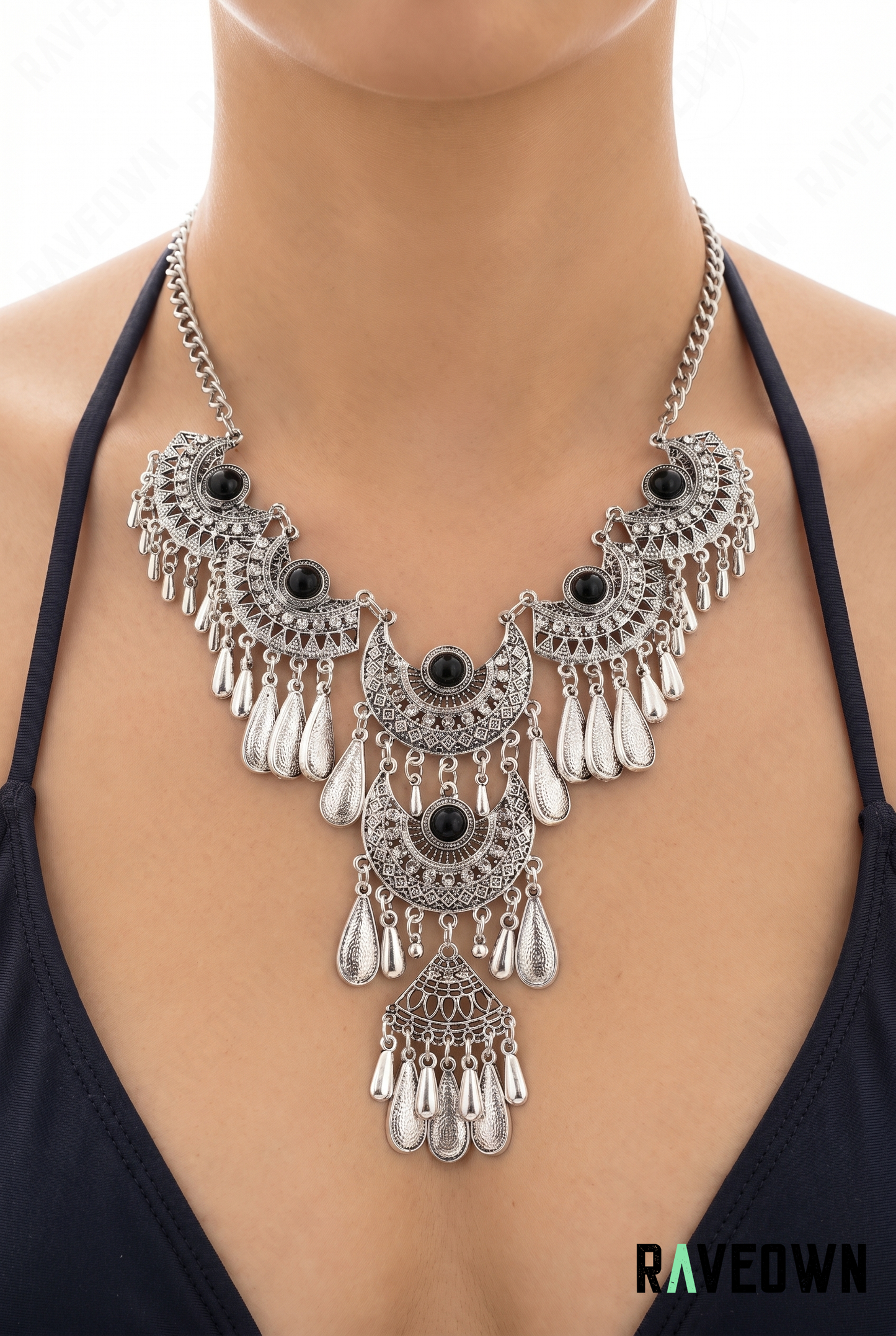 Collier Plastron Ethnique à Franges | Nektra
