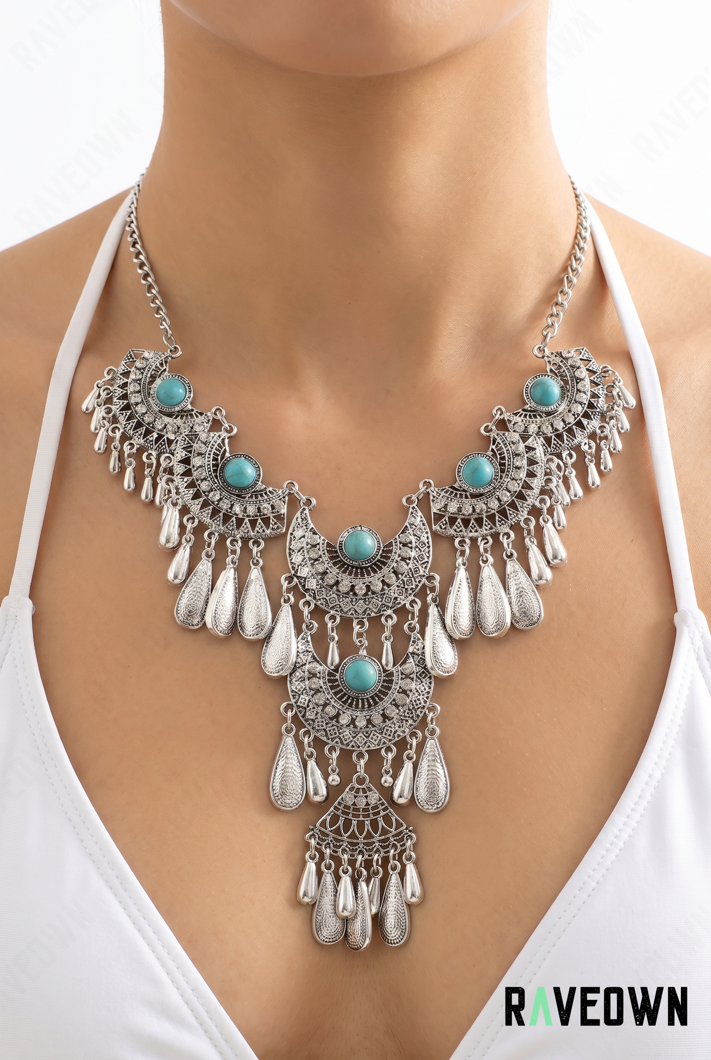 Collier Plastron Ethnique à Franges | Nektra