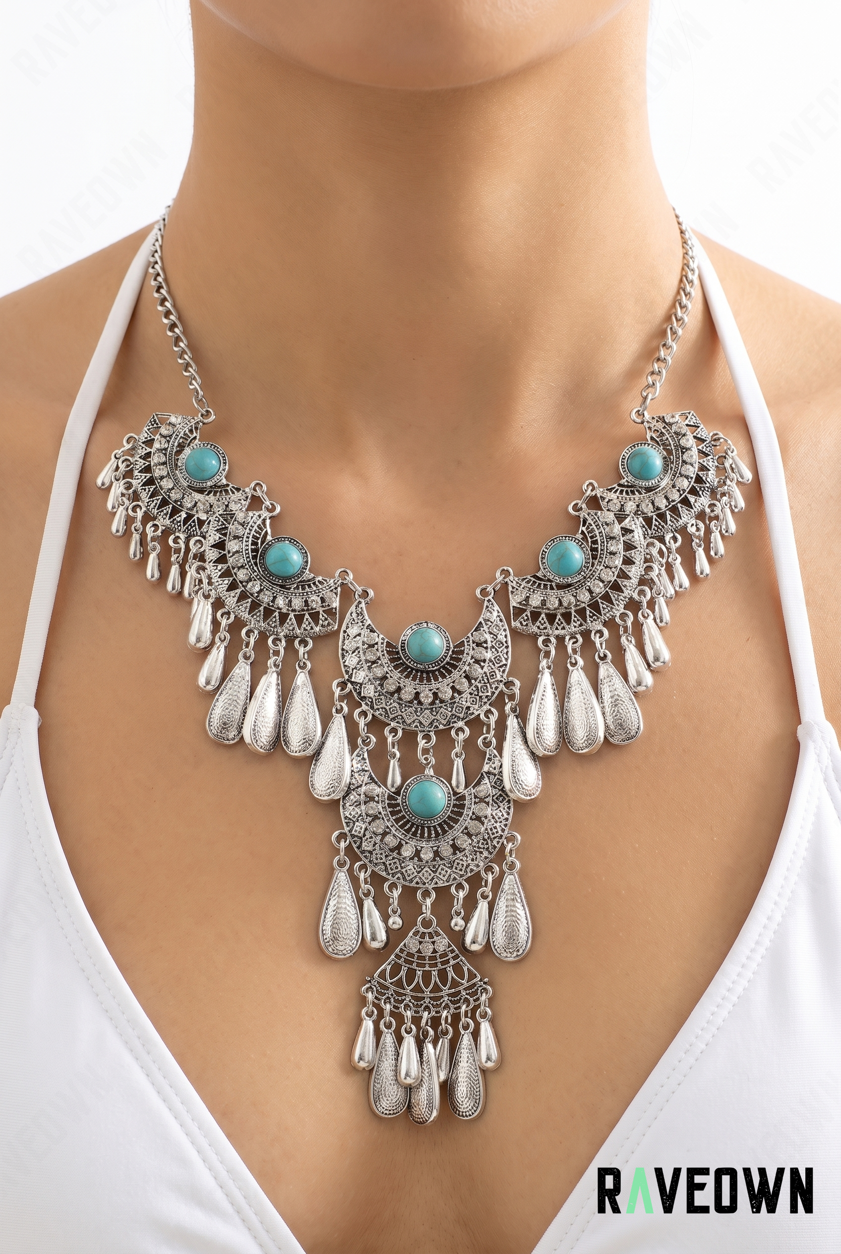 Collier Plastron Ethnique à Franges | Nektra