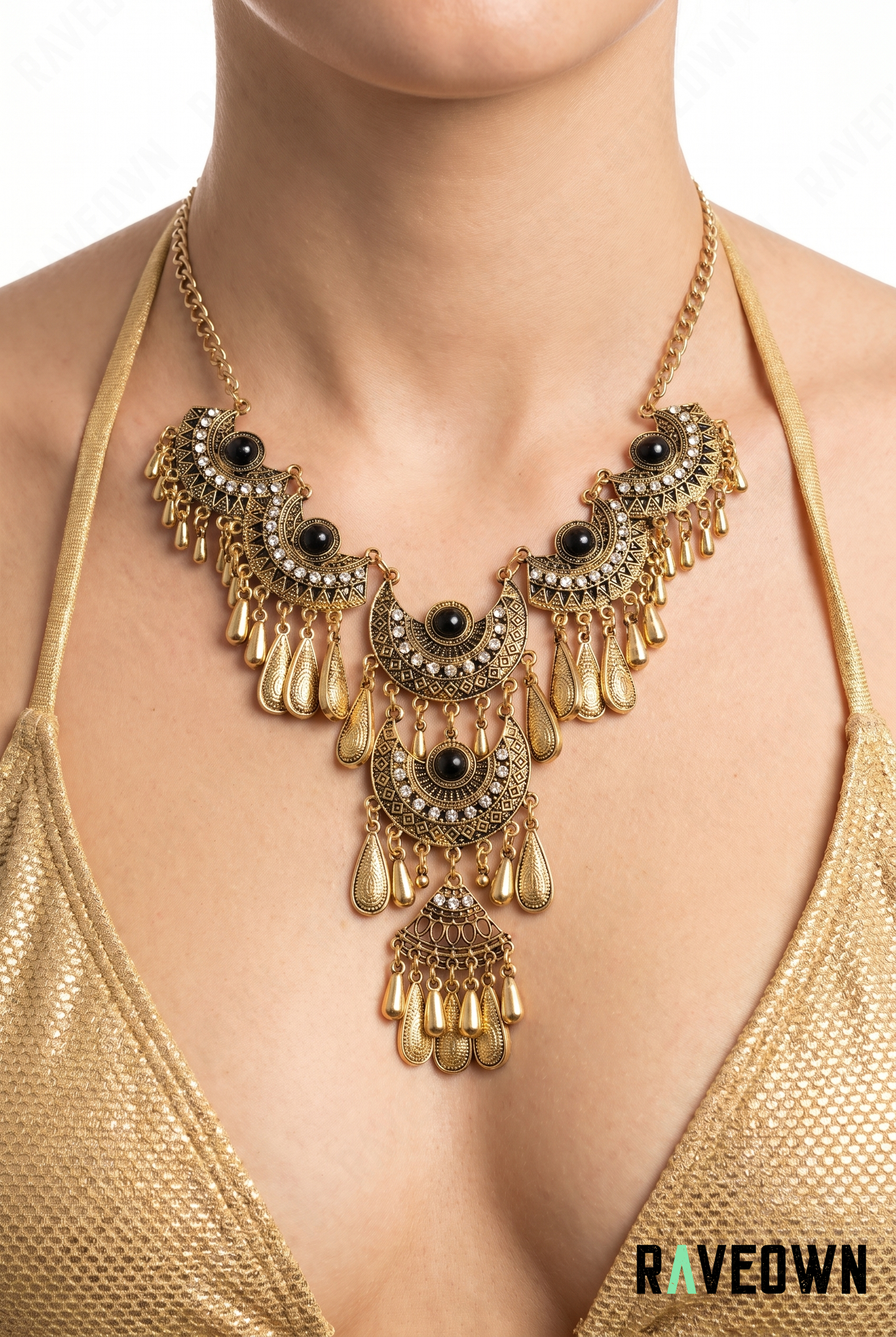 Collier Plastron Ethnique à Franges | Nektra