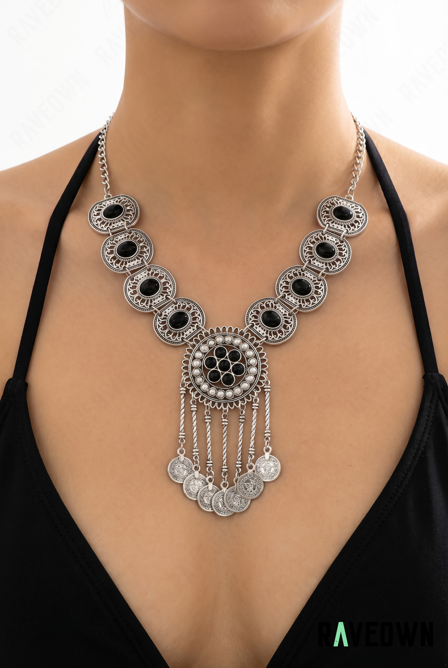 Collier Ethnique Chic Argent | RÆVEN