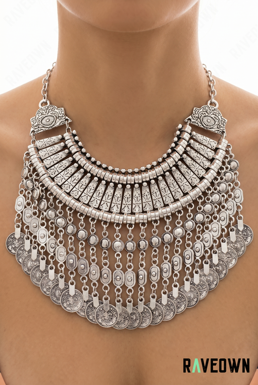 Collier Plastron Ethnique à Pièces | RÆVEN
