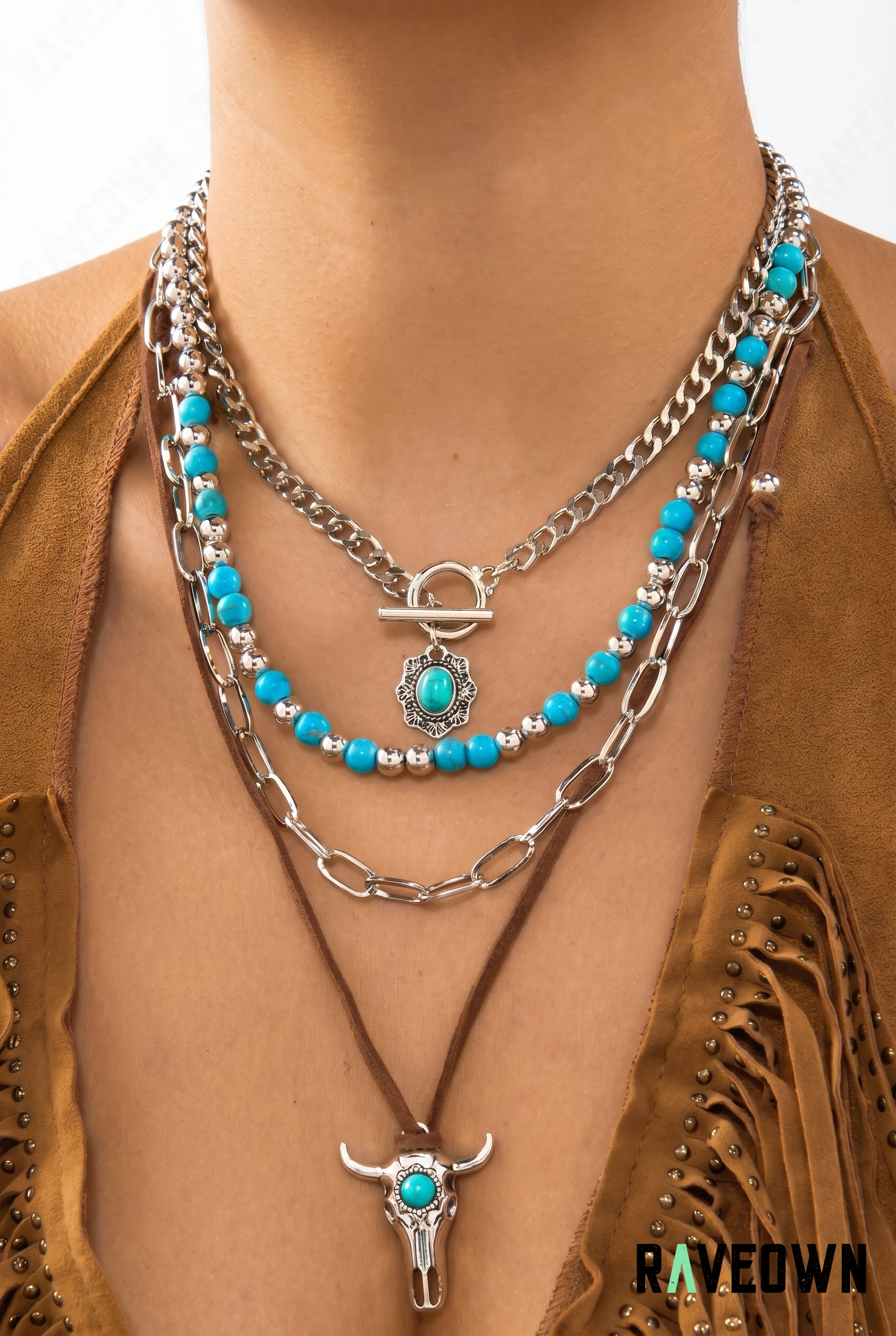 Collier Multirang Tête de Bison | Nektra