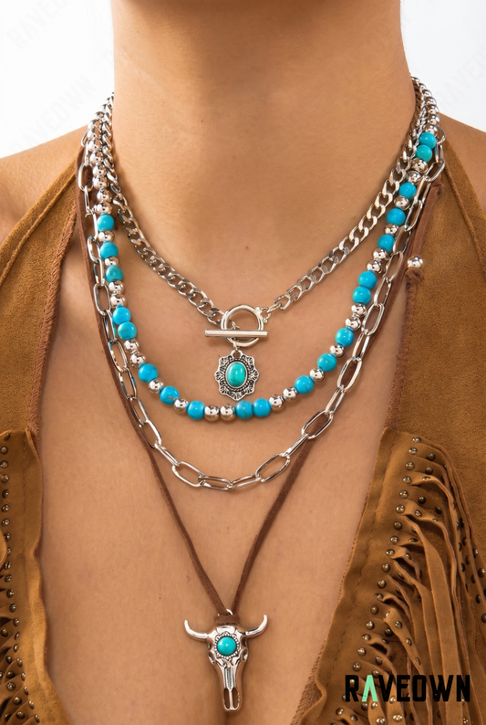 Collier Multirang Tête de Bison | Nektra