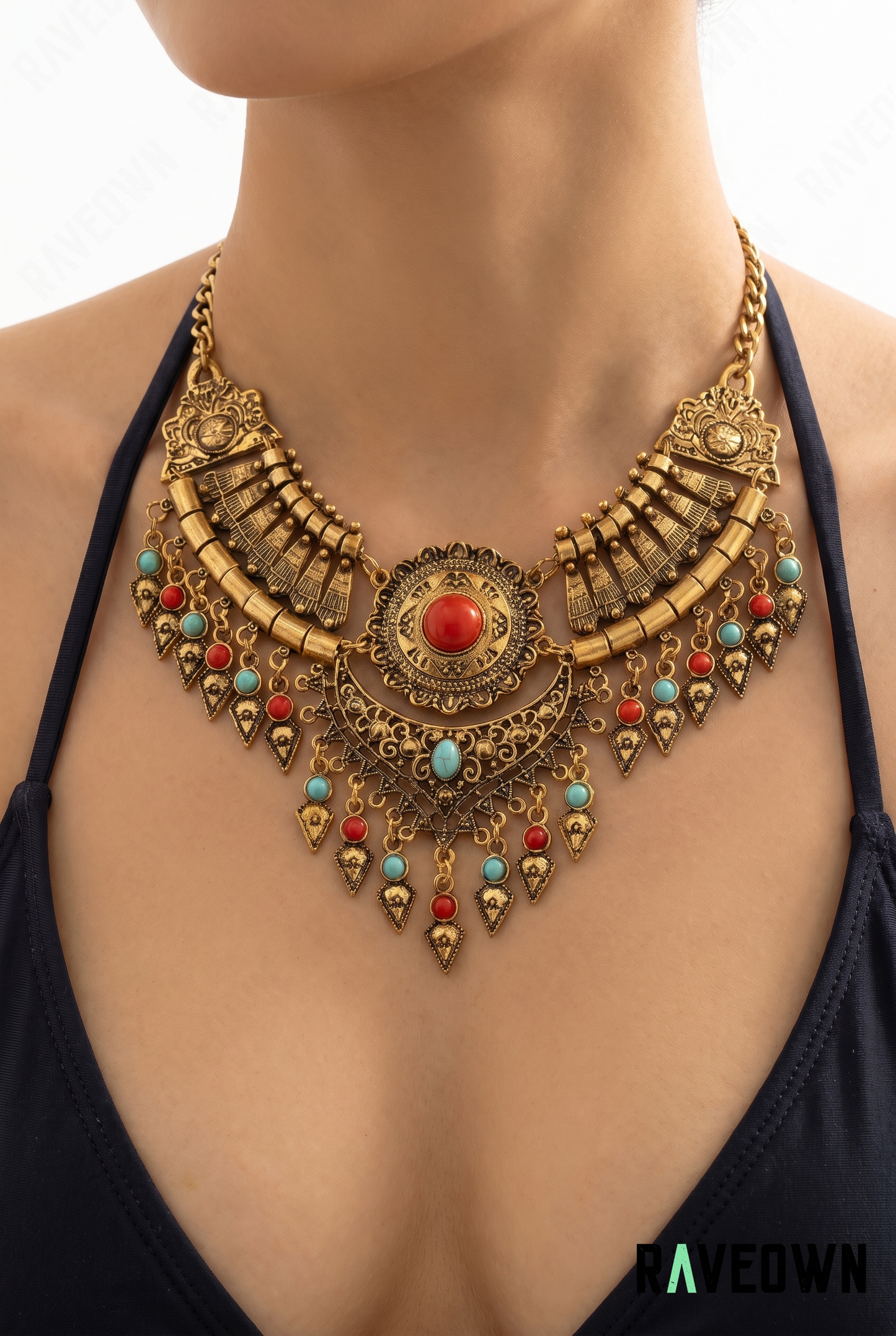 Collier Plastron Bohème Pierres | RÆVEN