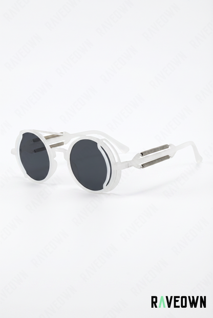 Lunettes De Soleil Rondes Steampunk Rétro | RÆVA