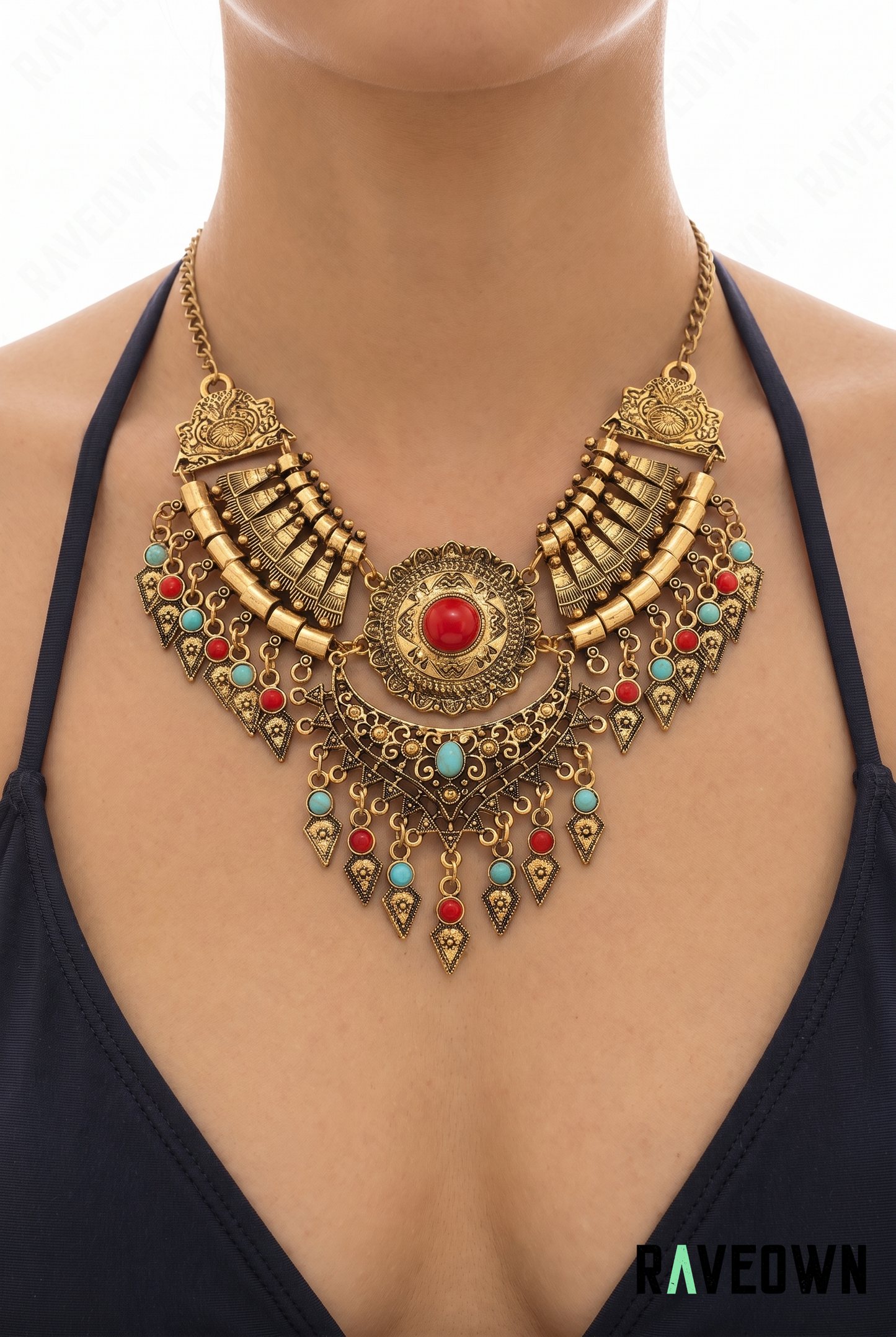 Collier Plastron Bohème Pierres | RÆVEN