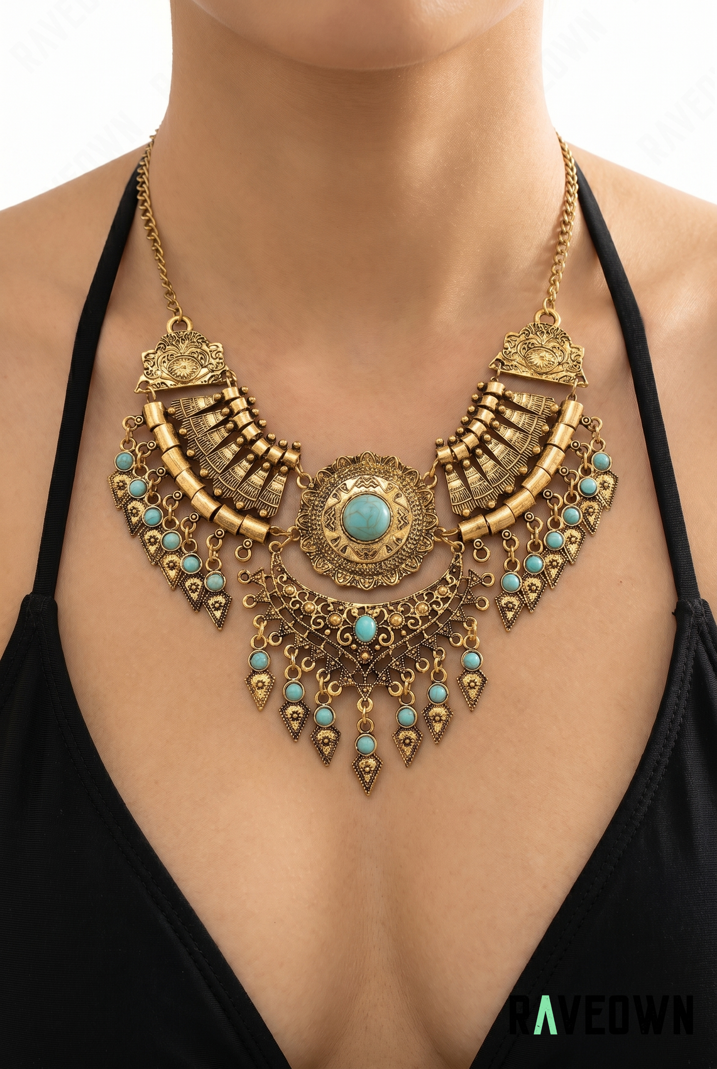 Collier Plastron Bohème Pierres | RÆVEN