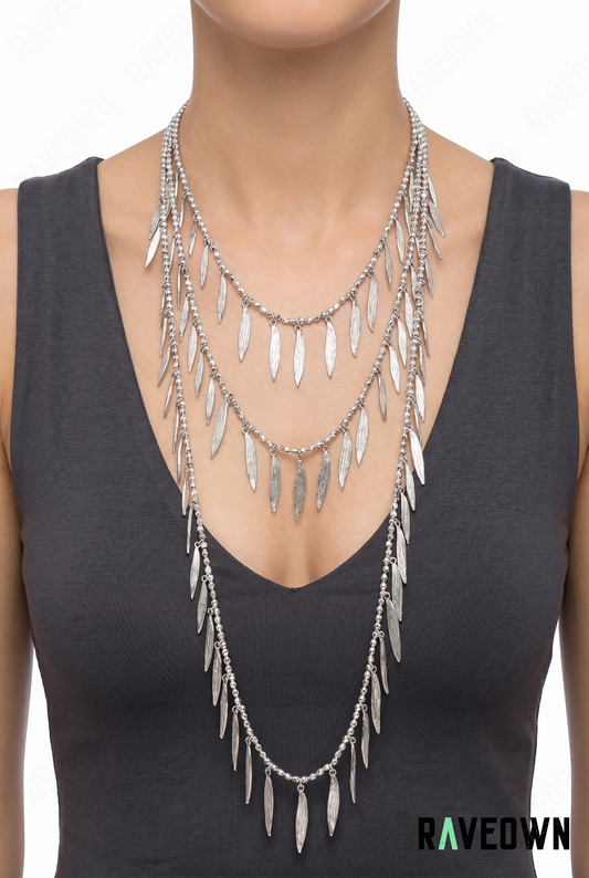 Collier Plume Argent | Hippie Boho