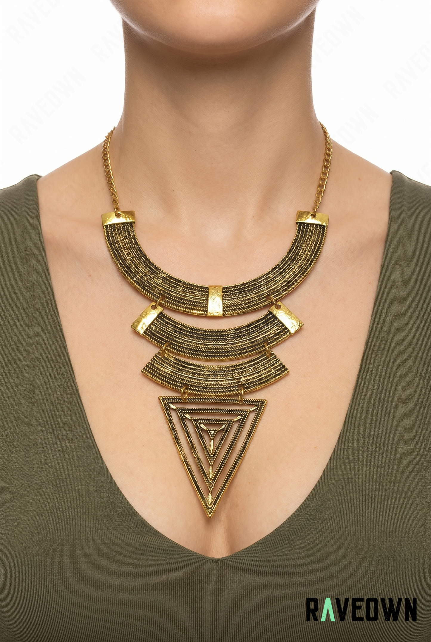 Collier Plastron Triangles Ethnique | Nektra