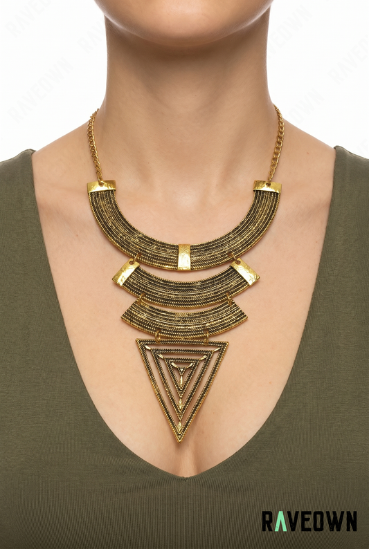 Collier Plastron Triangles Ethnique | Nektra